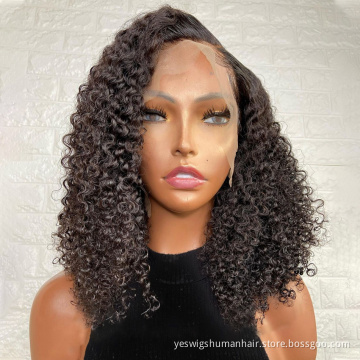 Yeswigs Cheap Short Bob Wig Vendor Raw Brazilian Virgin Afro Kinky Curly Human Hair Hd Full Lace Front Wig Human Hair Bob Wig